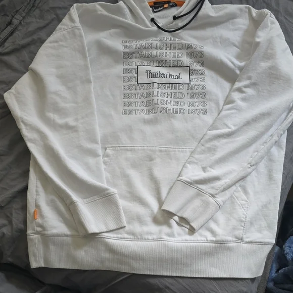 Timberland White Hoodie Sweater - Picture 4 of 5